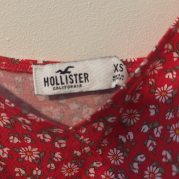 Hollister Red Floral Mini Dress Size XS - Picture 4 of 6